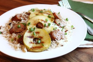 Grilled-Chicken-Apple-Sausage-dinner-30-minute-meal